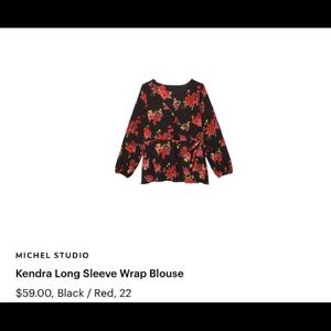 Michel Studio Kendra Long Sleeve Blouse Wrap